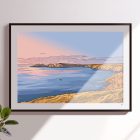 illustrations originales Bretagne - œuvres d’art Bretagne - illustration originale bord de mer - Côte sauvage au crépuscule, Ouessant - Fine art - Tyvart