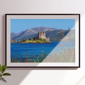 illustrations originales Bretagne - œuvres d’art Bretagne - illustration originale bord de mer - Eilean Donan Castle - Scotland - Ecosse - Fine art - Tyvart