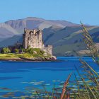 illustrations originales Bretagne - œuvres d’art Bretagne - illustration originale bord de mer - Eilean Donan Castle - Scotland - Ecosse - Fine art - Tyvart