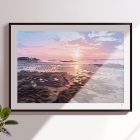 illustrations originales Bretagne - œuvres d’art Bretagne - illustration originale bord de mer - L'estran au couché du soleil - Roscoff - Fine art - Tyvart
