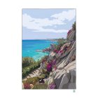 Illustration originale Bretagne - Jardin botanique et exotique - Roscoff - Fine art - Tyvart