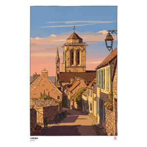 illustrations originales Bretagne - œuvres d’art Bretagne - illustration originale - Lokorn, Locronan, Finistère - Bretagne - Fine art - Tyv art