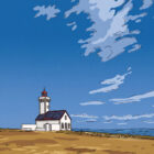 illustrations originales Bretagne - œuvres d’art Bretagne - illustration originale Phare des Poulains, Belle-île, Morbihan Bretagne - Fine art - Tyv art