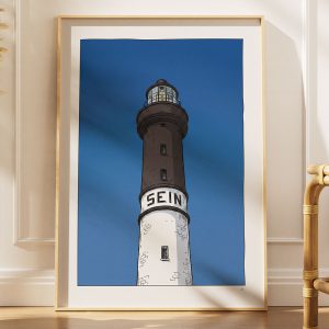 illustrations originales Bretagne - œuvres d’art Bretagne - illustration originale bord de mer - Phare de Goulenez, île de Sein - Fine art - Tyvart