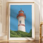 illustrations originales Bretagne - œuvres d’art Bretagne - illustration originale bord de mer - le phare de Port-Manech, Port Manech - Fine art - Tyvart