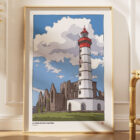 illustrations originales Bretagne - œuvres d’art Bretagne - illustration originale Phare Saint Mathieu, Plougonvelin, Finistère - Bretagne - Fine art - Tyv art