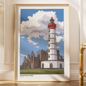illustrations originales Bretagne - œuvres d’art Bretagne - illustration originale Phare Saint Mathieu, Plougonvelin, Finistère - Bretagne - Fine art - Tyv art
