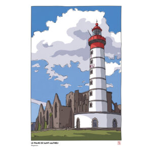 illustrations originales Bretagne - œuvres d’art Bretagne - illustration originale Phare Saint Mathieu, Plougonvelin, Finistère - Bretagne - Fine art - Tyv art