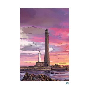 illustrations originales Bretagne - œuvres d’art Bretagne - illustration originale bord de mer - Phare de l'île vierge - Pays des Abers - Fine art - Tyvart