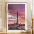 illustrations originales Bretagne - œuvres d’art Bretagne - illustration originale bord de mer - Phare de l'île vierge - Pays des Abers - Fine art - Tyvart