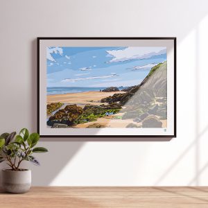 illustrations originales Bretagne - œuvres d’art Bretagne - illustration originale Bord de mer, Finistère, Bretagne - Fine art - Tyvart