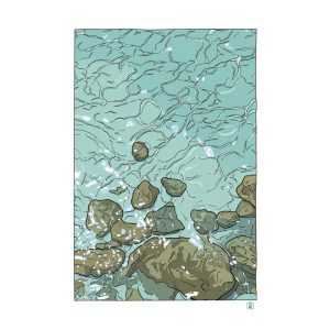 illustrations originales Bretagne - œuvres d’art Bretagne - illustration originale bord de mer - Océan, Bretagne - Fine art - Tyvart